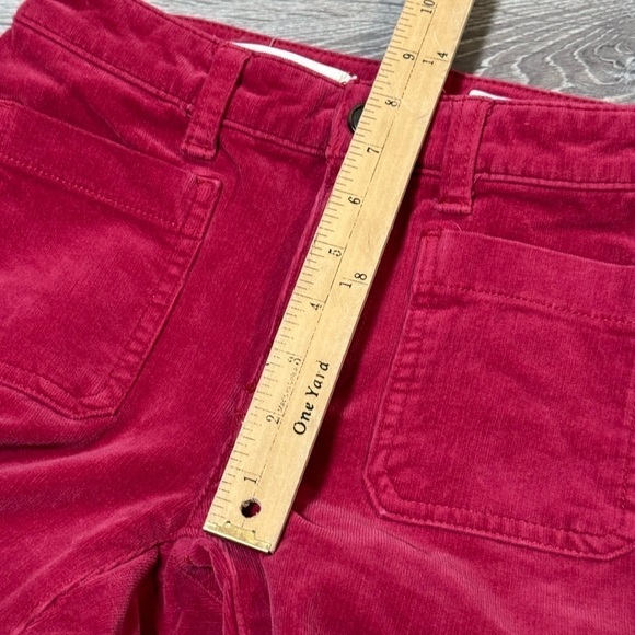 Anthropologie Pilcro High Rise Skinny Corduroy Velvet Jeans Berry Burgundy sz 25 - Picture 11 of 13